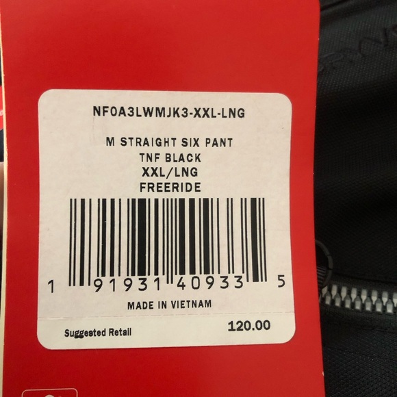 NWT The North Face Straight Six Waterproof Ski Pants inBlack Size XXL Long - Picture 6 of 9